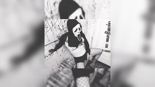 Ghostface Masturbating in Shower Horror Porn