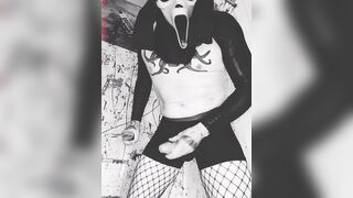 Ghostface Masturbating in Shower Horror Porn