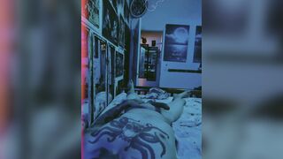 Tattooed Dude Playing With Dong