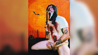 Zombie Ghostface Cosplay Amateur Masturbation Movie scene