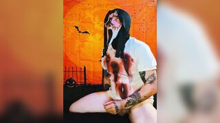 Zombie Ghostface Cosplay Amateur Masturbation Movie scene