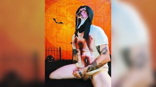 Zombie Ghostface Cosplay Amateur Masturbation Movie scene