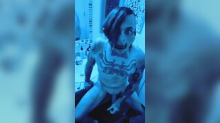 Masturbating & Wax Play in Hannibal Mask