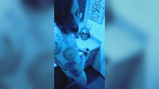 Masturbating & Wax Play in Hannibal Mask