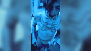 Masturbating & Wax Play in Hannibal Mask