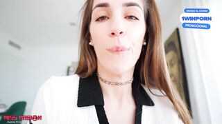 POV titsfuck & sloppy oral pleasure with creamy cum-in-throat ending - Miss Pasion