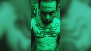 Playing with my Schlong in Green Light