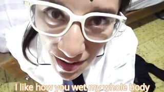 POV A CUMSLUT STUDENT, ROUGHT SLOPPY ORAL SEX AND PLAYING WITH CUM