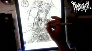 This babe Sucked The Soul Outta My Nuts for a Gigantic Load w/ Xray Vision - Drawing Timelapse by Drenched