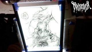 This babe Sucked The Soul Outta My Nuts for a Gigantic Load w/ Xray Vision - Drawing Timelapse by Drenched