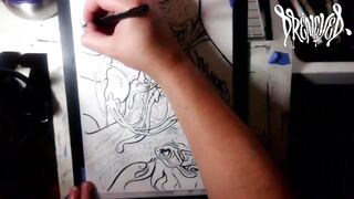 This babe Sucked The Soul Outta My Nuts for a Gigantic Load w/ Xray Vision - Drawing Timelapse by Drenched