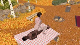 Gripping CG Toon: A White Stud Riding a Ebony Dude's Rod – Unforgettable Homo Meeting