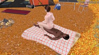 Gripping CG Toon: A White Stud Riding a Ebony Dude's Rod – Unforgettable Homo Meeting