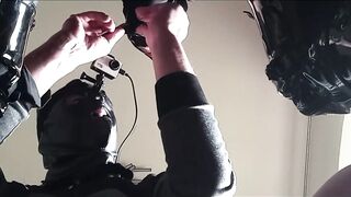 mother I'd like to fuck chairtied, throatfucked with ring gag and throatpie