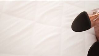 Gold knee high boots, fishnet nylons, micro petticoat and a white mini top