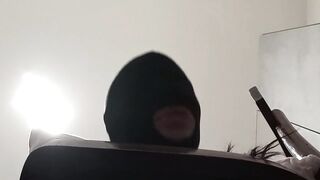 Bound up, blindfolded and ballgagged mother i'd like to fuck gets drilled in her throat, vagina and booty