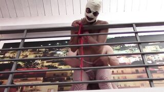 I fastened and banged my large boobs wife on hawt fishnet hose