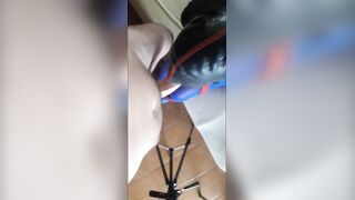 Naive compliant mother i'd like to fuck tied and blindfolded throated on high heels in a great oral sex pov action