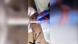 Naive compliant mother i'd like to fuck tied and blindfolded throated on high heels in a great oral sex pov action