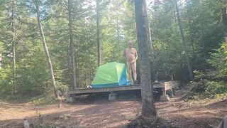 Camping web resource, getting in nature's garb and walking the public trails. Finished on picnic table for hikers