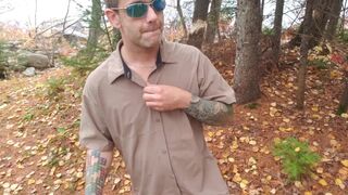 One more Outdoor Autumn Escape, Public exhibition with anal play. Very risky, nearly caught two