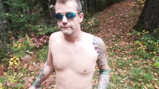 One more Outdoor Autumn Escape, Public exhibition with anal play. Very risky, nearly caught two