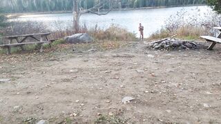 Screwing my butt with my much loved sex tool in forest cabin