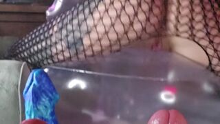 Sexually excited Tattooed OF Honey @nephilaaranea Riding Monster Dragon Sex toy on Inflatable Chair - Solo Female