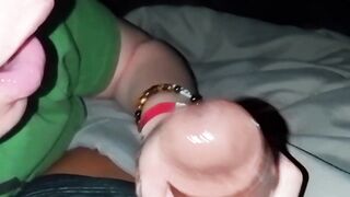 White, Kewl Butt, Bunny gives Super Sloppy Sloppy Deepthroat.