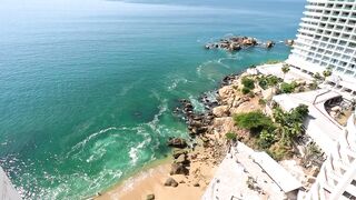 Latin chick cutie with large BUTT gets banged in front of the sea in a hotel - MarArcher