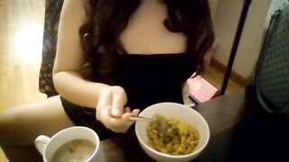 Fetish Hawt Oriental Student Ignores U As U Jerk Off Your Penis To Me Eating Food