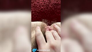 Lustful mother I'd like to fuck lastly has time to finger herself to climax. Flawless curly twat