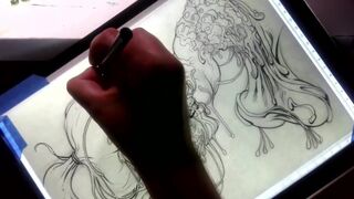 One Hawt Mess Line Art Timelapse by Drenched The Facial Artist