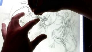 One Hawt Mess Line Art Timelapse by Drenched The Facial Artist