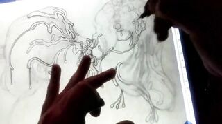 One Hawt Mess Line Art Timelapse by Drenched The Facial Artist