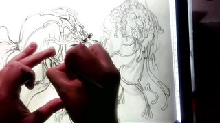 One Hawt Mess Line Art Timelapse by Drenched The Facial Artist