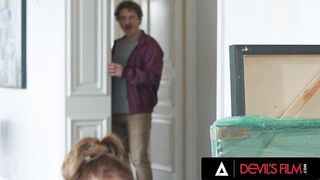 DEVILS FILM - Vanessa Vega’s Stress-Relief Masturbation Busted Leads To Hard Face Banging