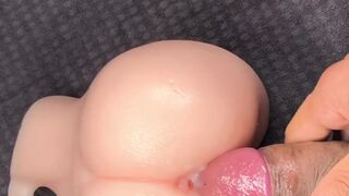 Anal cumming on my doll