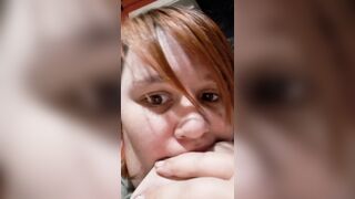 See me suck my giant tit