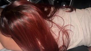 Lalin girl Teen sucks weenie for the 1st time!! Roadhead!! College gal whore!