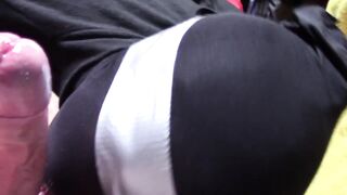 Hogtied in underware and heels, nylon hooded, coarse deepthroat, ring gag, biggest spunk flow, creampie