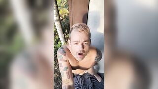 Outdoor adventure in abandonned building, Scared to get caught stripped