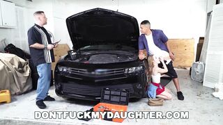 18yo Teen Lilly Ford Screws Dad's Mechanic Ally (dfmd15754)