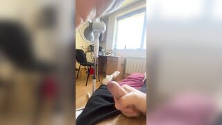 Masturbating my Weenie and cumming on the daybed