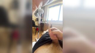 Masturbating my Weenie and cumming on the daybed