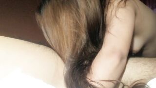 That babe oral-sex her boyfriend in advance of that babe do it on top.