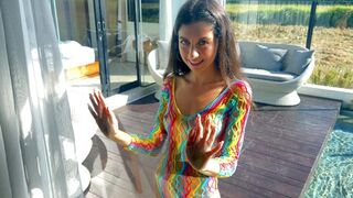 U must bang me hard if u wanna work for my Dad! - Public Cumwalk