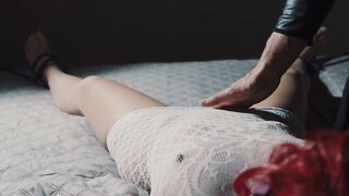 That guy ties my hands and feet and uses the cunt eater until I come