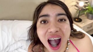 Large-assed Mexican Verito Aguas gets drilled on all fours in her constricted pink cunt, Mexican large-titted Verito Aguas gets banged in a casting session