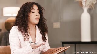 Its quite onorthodox to bang our counselor but it could work.Latin Liv Revamped gives her clients Ember Snow and her hubby the green light to fuck her